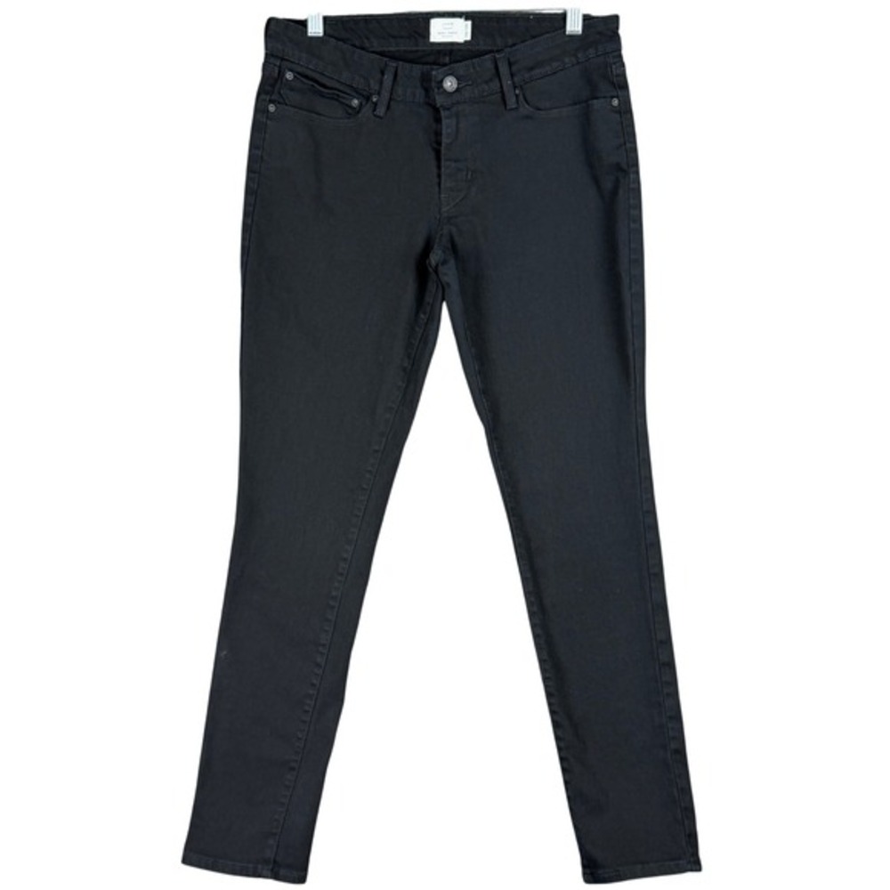 Levi's Women's Size 10 32W 30L Demi Curve Skinny Jeans Black Mid-Rise Zip Fly